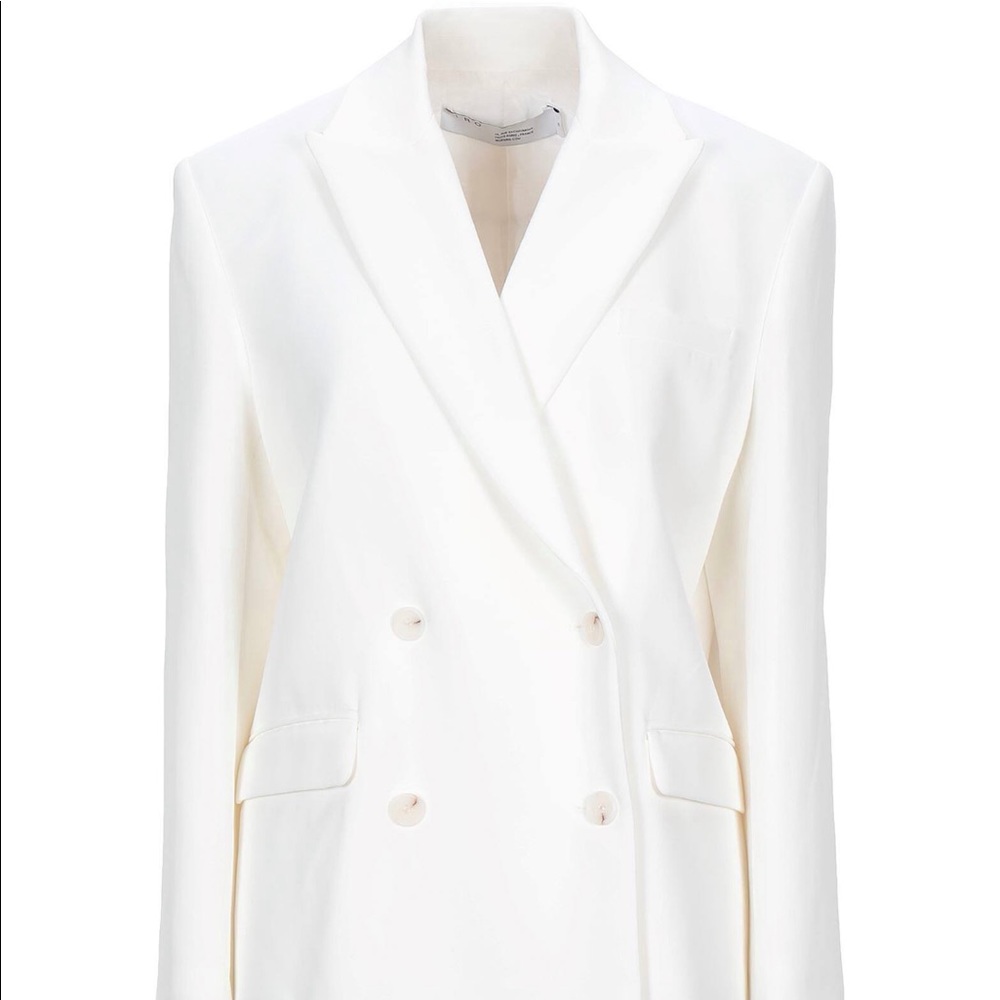 IRO Paris Varzy double breasted white twill blazer